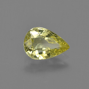 Crisoberilo Amarillo medio natural de 1.31 ct, En forma de pera, VS-SI