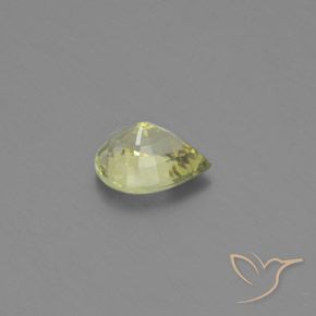 Crisoberilo Amarillo medio natural de 1.26 ct, En forma de pera, VVS