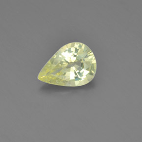 Crisoberilo amarillo natural de 1,39 ct, en forma de pera, VVS