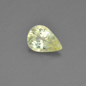 Crisoberilo amarillo natural de 1,39 ct, en forma de pera, VVS