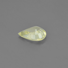 Crisoberilo amarillo natural de 1,39 ct, en forma de pera, VVS