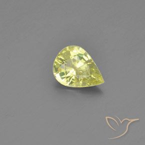 Crisoberilo Amarillo limón natural de 1.05 ct, En forma de pera, VVS