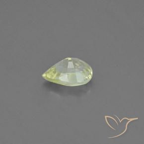 Crisoberilo Amarillo limón natural de 1.10 ct, En forma de pera, VVS-VS