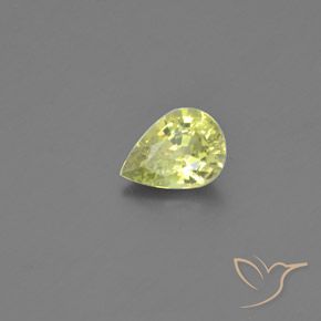 Crisoberilo Amarillo medio natural de 0.82 ct, En forma de pera, VS