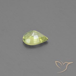 Crisoberilo Amarillo medio natural de 0.82 ct, En forma de pera, VS