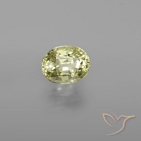 Crisoberilo Amarillo claro natural de 1.02 ct, Ovalada, VVS