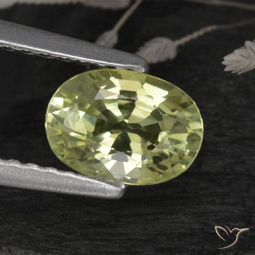 1.07ct Natural Verde amarillo crisoberilo, Ovalada, VVS