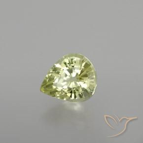 Crisoberilo Verde amarillo natural de 1.13 ct, En forma de pera, VVS