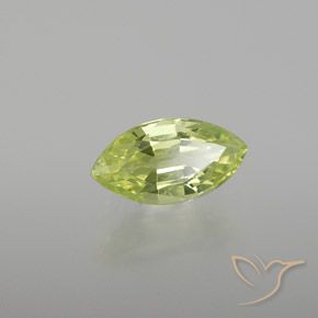 Crisoberilo Amarillo limón claro natural de 0.97 ct, Marquesa, VVS-VS