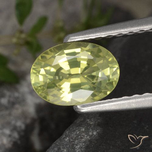 1.00ct Natural Amarillo medio crisoberilo, Ovalada, VVS
