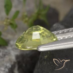 Crisoberilo Amarillo medio natural de 1.00 ct, Ovalada, VVS