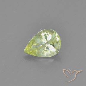 Crisoberilo Amarillo claro natural de 0.96 ct, En forma de pera, VVS