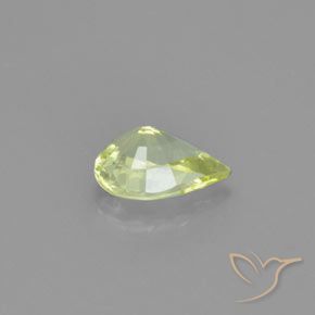 Crisoberilo Amarillo claro natural de 0.96 ct, En forma de pera, VVS