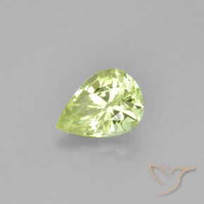 Crisoberilo Amarillo limón claro natural de 1.11 ct, En forma de pera, VVS