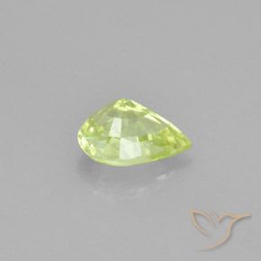 Crisoberilo Amarillo limón claro natural de 1.11 ct, En forma de pera, VVS