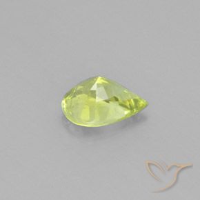 Crisoberilo Amarillo limón claro natural de 0.97 ct, En forma de pera, VS