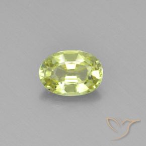 1.00ct Natural Amarillo claro crisoberilo, Ovalada, VVS
