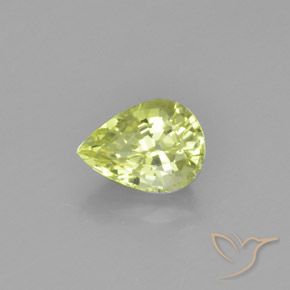 Crisoberilo Amarillo claro natural de 1.18 ct, En forma de pera, VVS