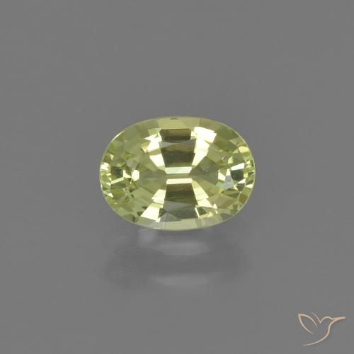 1.01ct Natural Amarillo verdoso crisoberilo, Ovalada, VVS