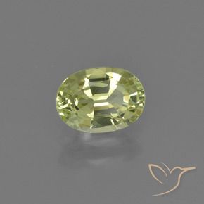 Crisoberilo Amarillo verdoso natural de 1.01 ct, Ovalada, VVS