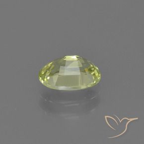 Crisoberilo Amarillo verdoso natural de 1.01 ct, Ovalada, VVS