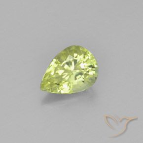 Crisoberilo Amarillo claro natural de 1.07 ct, En forma de pera, VVS