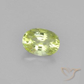 Crisoberilo Amarillo claro natural de 1.25 ct, Ovalada, VVS
