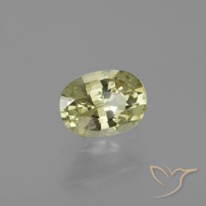 Crisoberilo Amarillo verdoso claro natural de 1.00 ct, Ovalada, VVS-VS