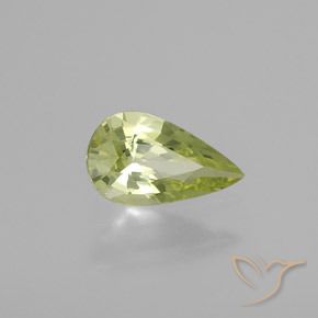 Crisoberilo Amarillo claro natural de 1.21 ct, En forma de pera, VVS-VS