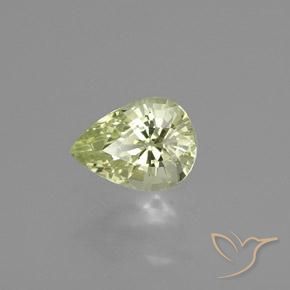 Crisoberilo Amarillo medio natural de 0.98 ct, En forma de pera, VVS