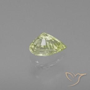 Crisoberilo Amarillo medio natural de 0.98 ct, En forma de pera, VVS