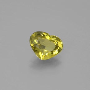 Crisoberilo Dorado verdoso natural de 1.56 ct, Forma de corazón, VVS