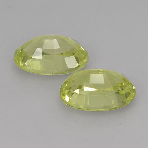 Gemas de Crisoberilo Amarillo verdoso natural de 1.26 ct, Corte Óvalo, VVS