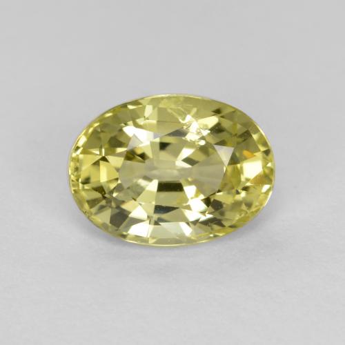 Crisoberilo amarillo natural de 0,92 ct, corte óvalo, VVS-VS