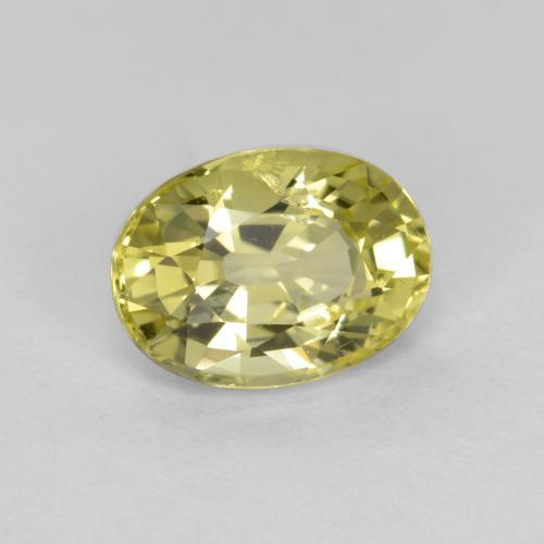 Crisoberilo amarillo natural de 0,92 ct, corte óvalo, VVS-VS