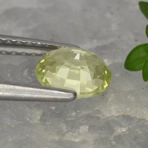 Crisoberilo amarillo natural de 0,90 ct, corte óvalo, VVS
