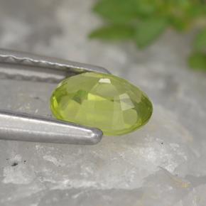 Crisoberilo Verde natural de 0.42 ct, Corte Óvalo, VVS