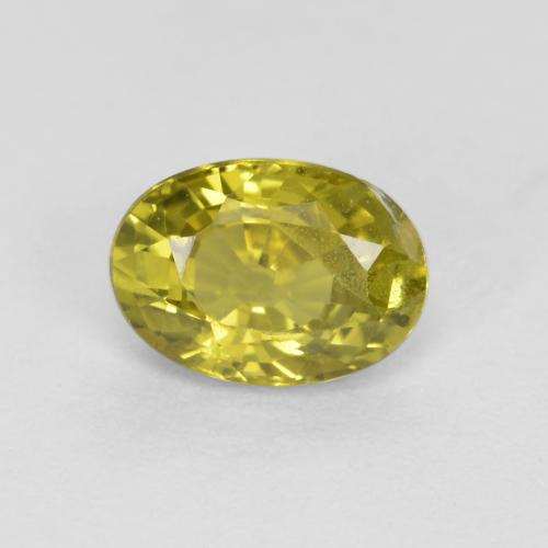 Crisoberilo amarillo natural de 0,57 ct, corte óvalo, VVS-VS