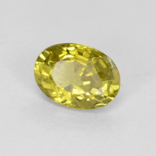 Crisoberilo amarillo natural de 0,57 ct, corte óvalo, VVS-VS