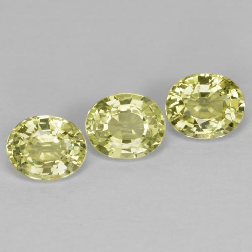 Gemas de crisoberilo amarillo natural de 1,58 ct, corte óvalo, VVS-VS