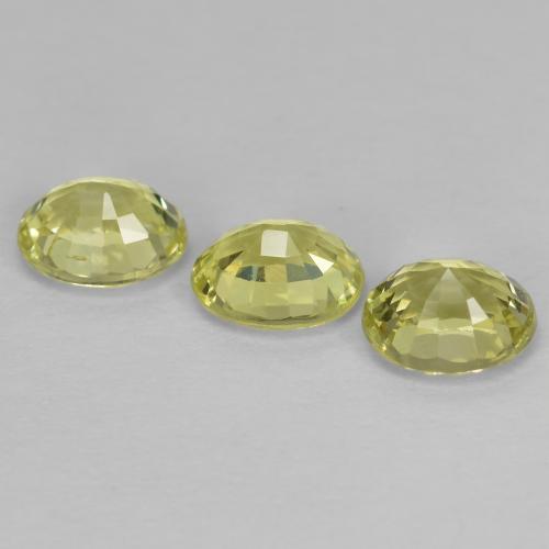Gemas de crisoberilo amarillo natural de 1,58 ct, corte óvalo, VVS-VS