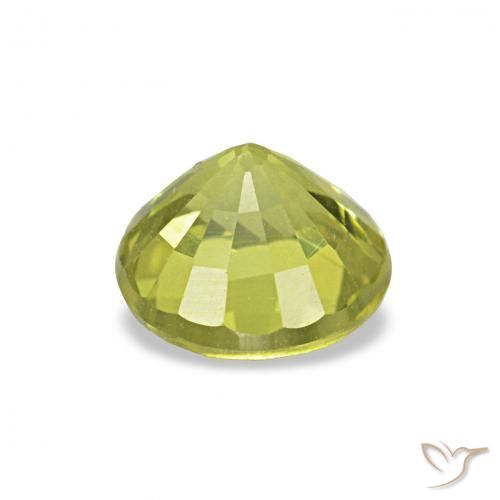 Crisoberilo Amarillo medio natural de 0.61 ct, Redondo, VVS-VS
