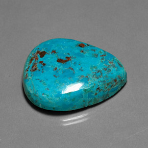 Crisocola multicolor natural de 34,91 ct, en forma de pera, opaco