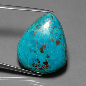 Crisocola multicolor natural de 34,91 ct, en forma de pera, opaco