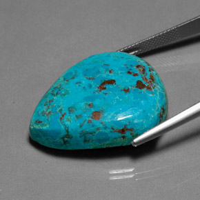 Crisocola multicolor natural de 34,91 ct, en forma de pera, opaco