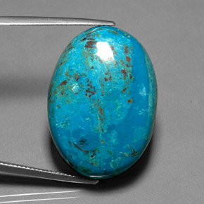 Crisocola multicolor natural de 36,15 ct, corte óvalo, opaco