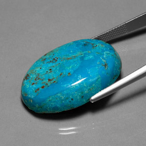 Crisocola multicolor natural de 36,15 ct, corte óvalo, opaco