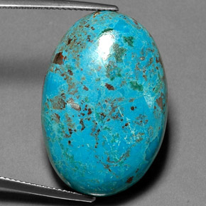 Crisocola multicolor natural de 26,90 ct, corte óvalo, opaco