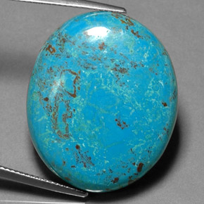 Crisocola multicolor natural de 30,84 ct, corte óvalo, opaco