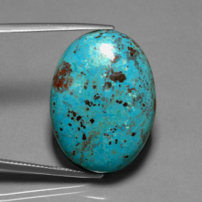 Crisocola multicolor natural de 25,30 ct, corte óvalo, opaco